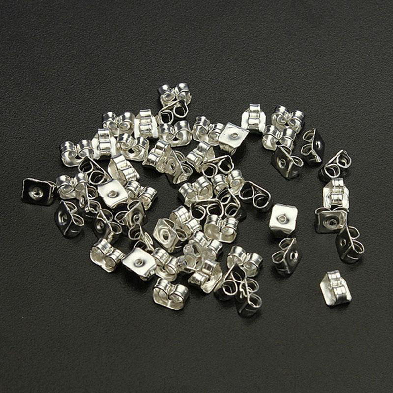1000pcs/Lot Gold Silver Plated Butterfly Earring Backs Stoppers Earnuts Earring Plugs Alloy Findings DIY Jewelry Accessories Wholesale Price