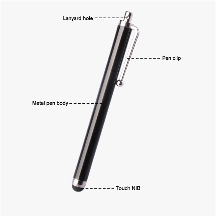 90 Touch Screen Pen Metal Capacitive Screen Stylus Pens For Samsung iPhone Cell Phone Tablet PC 10 Colors548y3150220