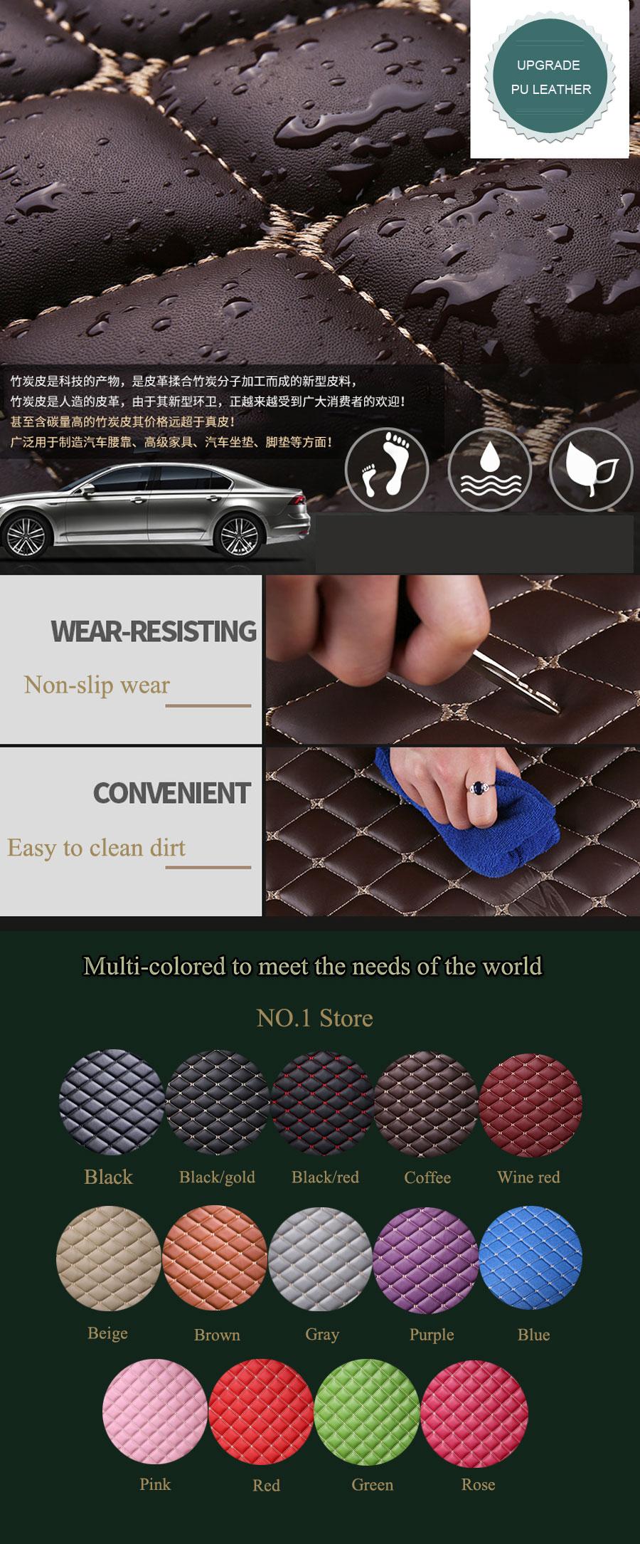 For Nissan Maxima 2006-2018 leather Car Floor Mats Waterproof Mat