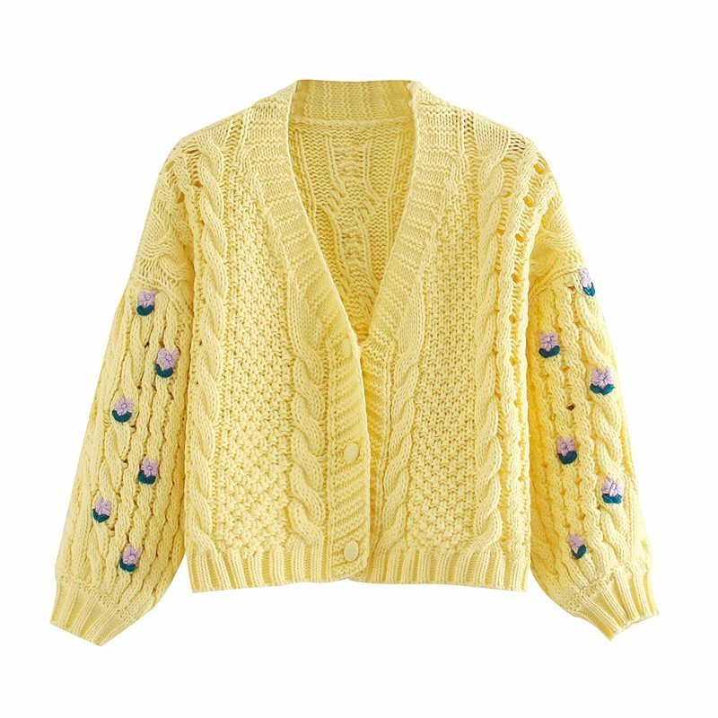 2021 New Vintage Women' Embroidery Cardigan Will See Yellow Fashion Ladies'shirts Casual Short Mesh Chic Girls I8BT
2021 New Vintage Women' Embroidery Cardigan Will See Yellow Fashion Ladies'shirts Casual Short Mesh Chic Girls I8BT