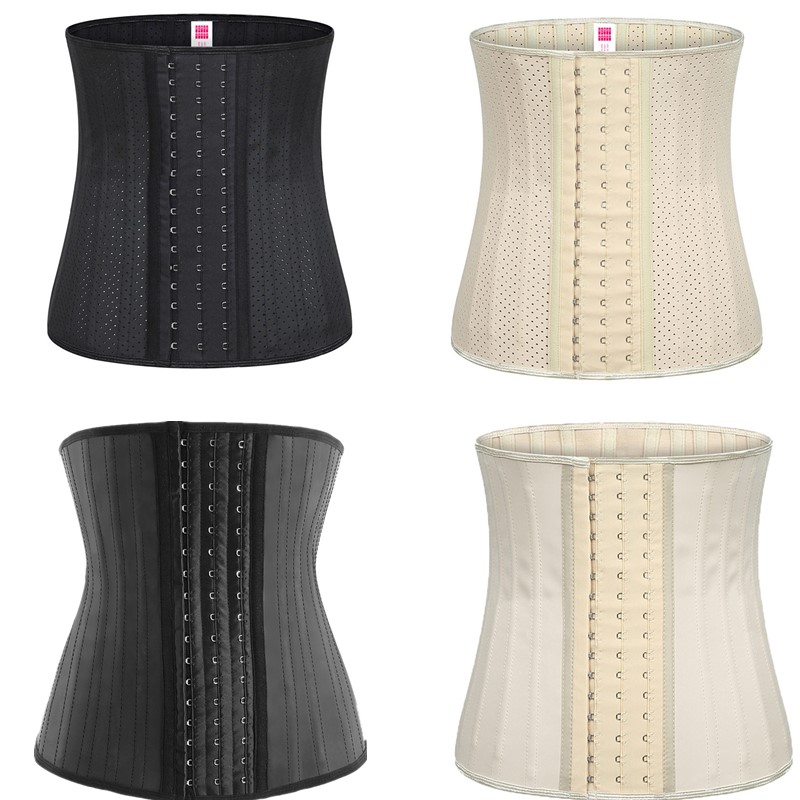 25 Steel Boned Underbust Latex Corset Breathable Waist Shaper Women Postpartum Recovery Waist Control Body Cincher Slimming Plus Size