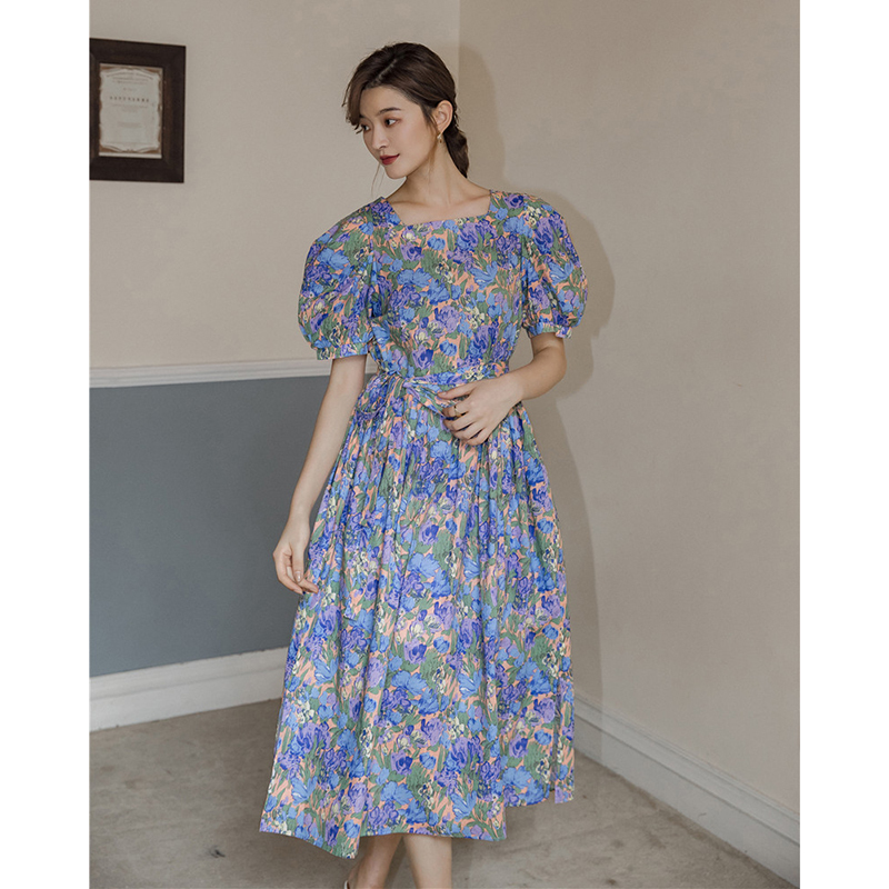 2021 New Women's New French Purple Retro Bubble Short Sleeve Floral Paint Long Korean Oil Around the Neck Cotton Dress Zy65 Ijwo
2021 New Women's New French Purple Retro Bubble Short Sleeve Floral Paint Long Korean Oil Around the Neck Cotton Dress Zy65 Ijwo