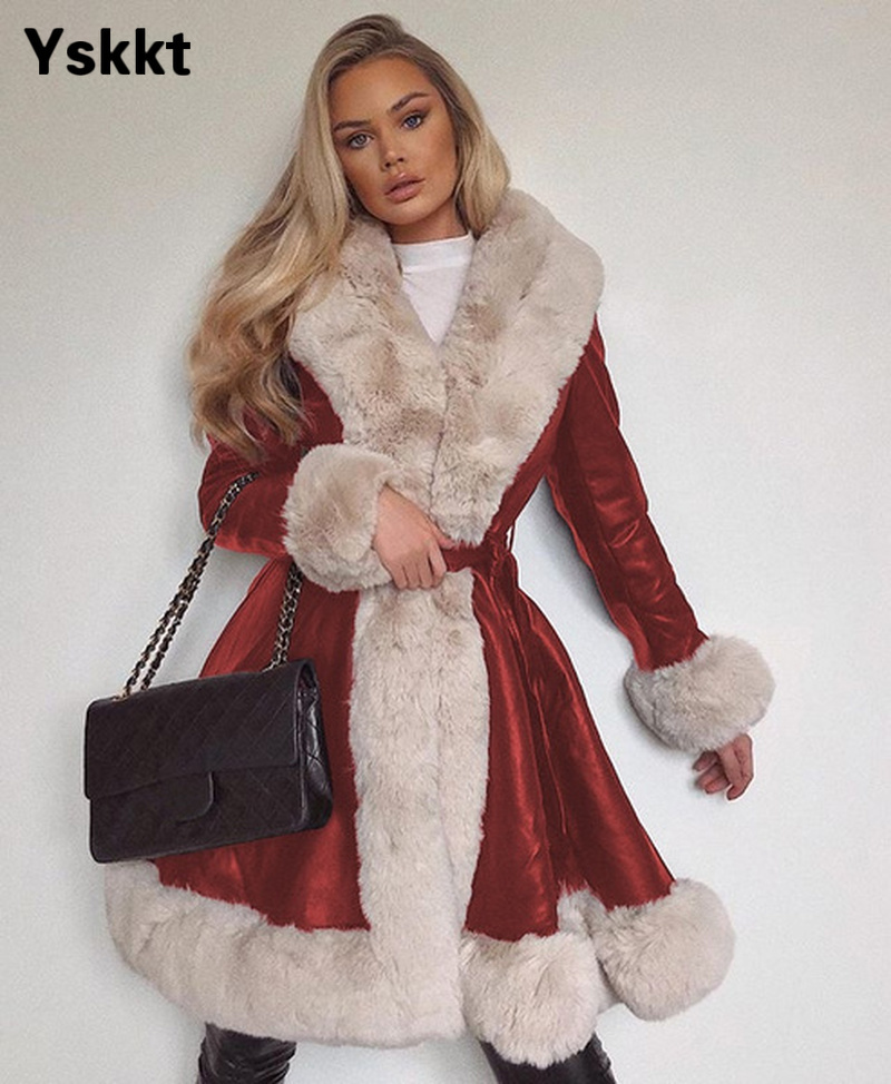 Winter Jacket Women Fur Coat Elegant Warm Long Sleeve Parka 2020 Streetwear Casual Female Oversized Faux Fur Jacket Outwear LJ201127