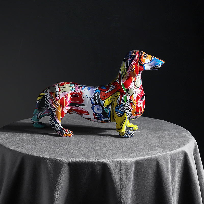 Creative Home Modern Painted Colorful Dachshund Dog Decoration Wine Cabinet Office Decor Desktop Crafts 201125
Creative Home Modern Painted Colorful Dachshund Dog Decoration Wine Cabinet Office Decor Desktop Crafts 201125