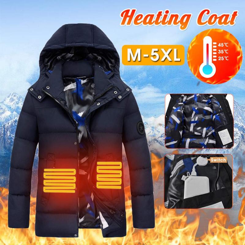 M-5XL USB Electric Heating Hooded Coat for Outdoor Sports Skiing Hiking Men's Winter Jacket Waterproof Heated Jacket Vest, Blue
M-5XL USB Electric Heating Hooded Coat for Outdoor Sports Skiing Hiking Men's Winter Jacket Waterproof Heated Jacket Vest, Blue