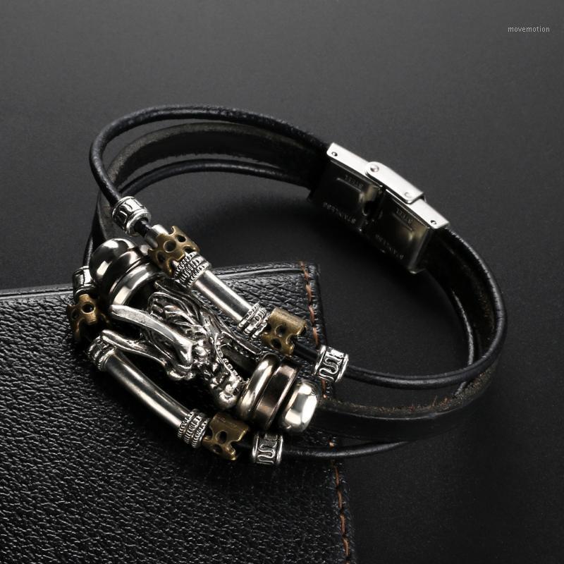 2020 fashion jewelry Tibetan silver men leather bracelet vintage parataxis dragon Multilayer bracelet men Accessoires homme1
2020 fashion jewelry Tibetan silver men leather bracelet vintage parataxis dragon Multilayer bracelet men Accessoires homme1