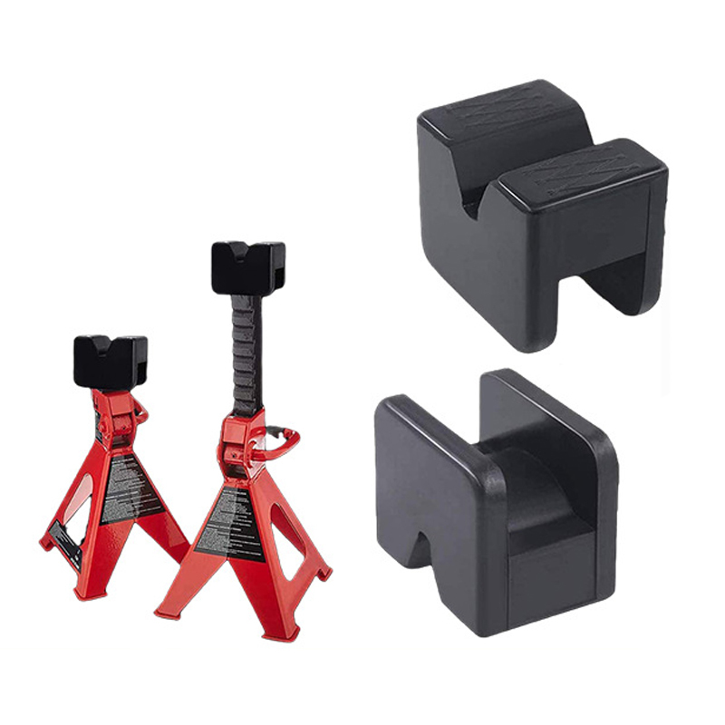 High Quality Car Lift Support Rubber Pads Black Notched Floor Jack Pad Frame Rail Universal Adapter