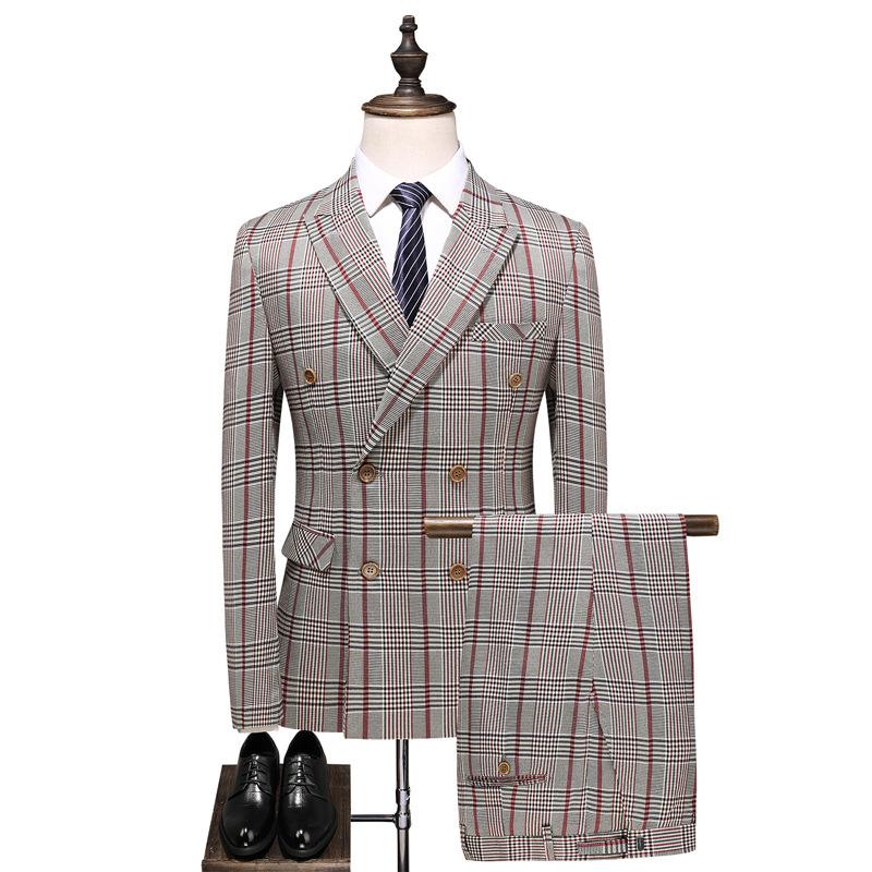 Men' Plaid Suit Set Slim Fit Men' Classic Fashion Double-breasted Suit Groom Wedding Tuxedo 3 Pieces Prom Party Set Male, Gray
Men' Plaid Suit Set Slim Fit Men' Classic Fashion Double-breasted Suit Groom Wedding Tuxedo 3 Pieces Prom Party Set Male, Gray