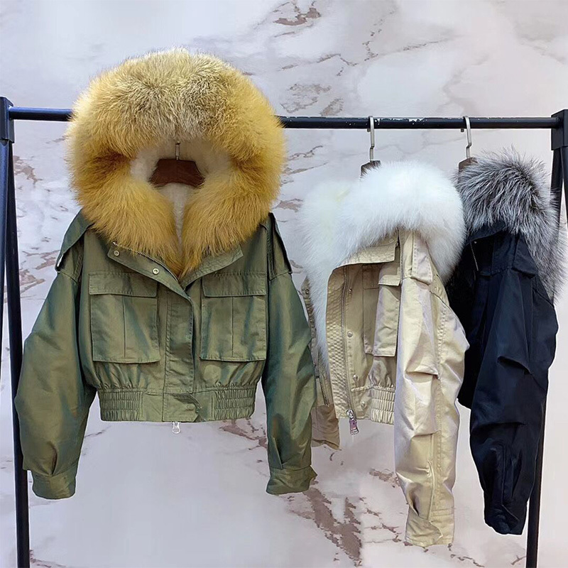 2021 New Great Fur Collar Short Skin Parka Female Winter Jacket Real Wool Lining Warm Coat with Hood Snow Outwear 154A, Beige 
2021 New Great Fur Collar Short Skin Parka Female Winter Jacket Real Wool Lining Warm Coat with Hood Snow Outwear 154A, Beige