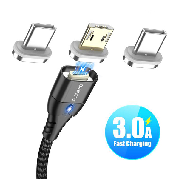 FLOVEME Magnetic Cable Micro USB Type C For Type C Cable 1M 3A Fast Charging Wire Type-C Magnet Charger Phone Cable, Customize
FLOVEME Magnetic Cable Micro USB Type C For Type C Cable 1M 3A Fast Charging Wire Type-C Magnet Charger Phone Cable, Customize