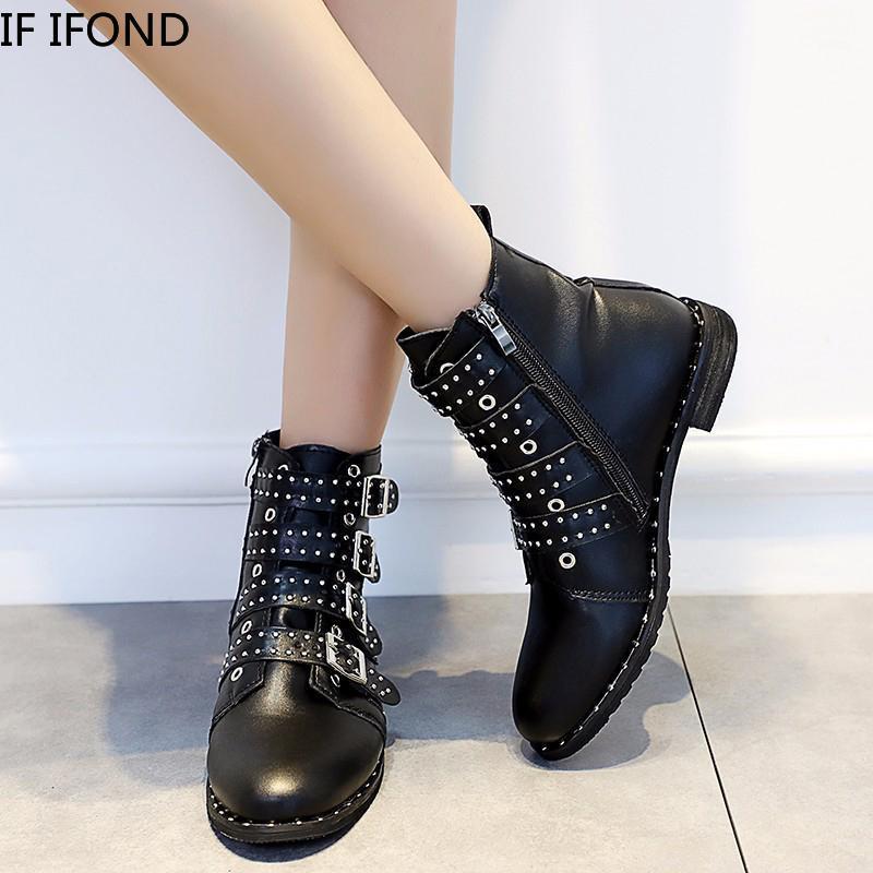 IF IFOND Rivets Faux Leather Woman Booties Round Toe Buckle Straps Ankle Boots Studded Decorated Motorcycle Boots1, Black
IF IFOND Rivets Faux Leather Woman Booties Round Toe Buckle Straps Ankle Boots Studded Decorated Motorcycle Boots1, Black