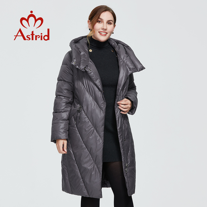 Astrid Winter Women's coat women long warm parka fashion thick Jacket hooded BioDown large sizes female clothing 6580 201017