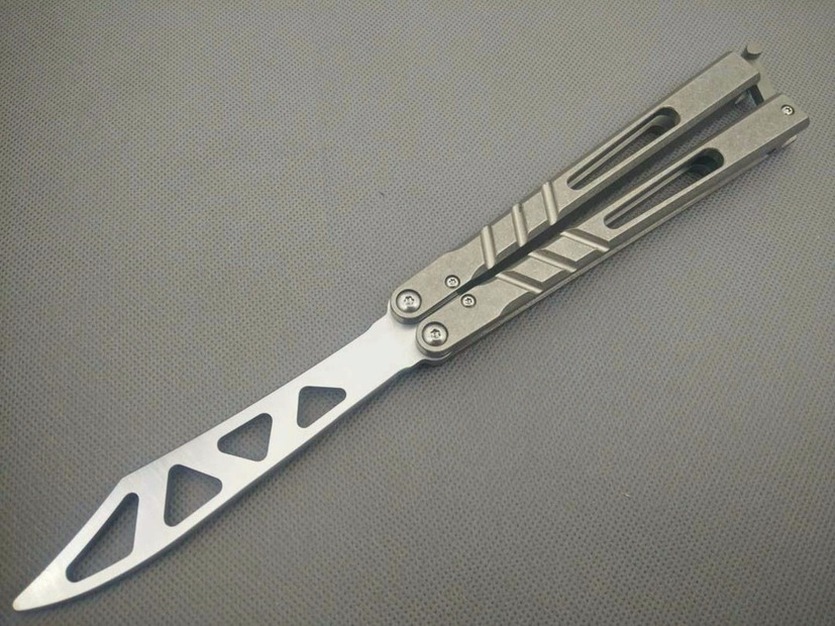 balisong grey AB D2 channel titanium handle butterfly trainer training knife bushing system Crafts Martial arts Collection knvies
balisong grey AB D2 channel titanium handle butterfly trainer training knife bushing system Crafts Martial arts Collection knvies
