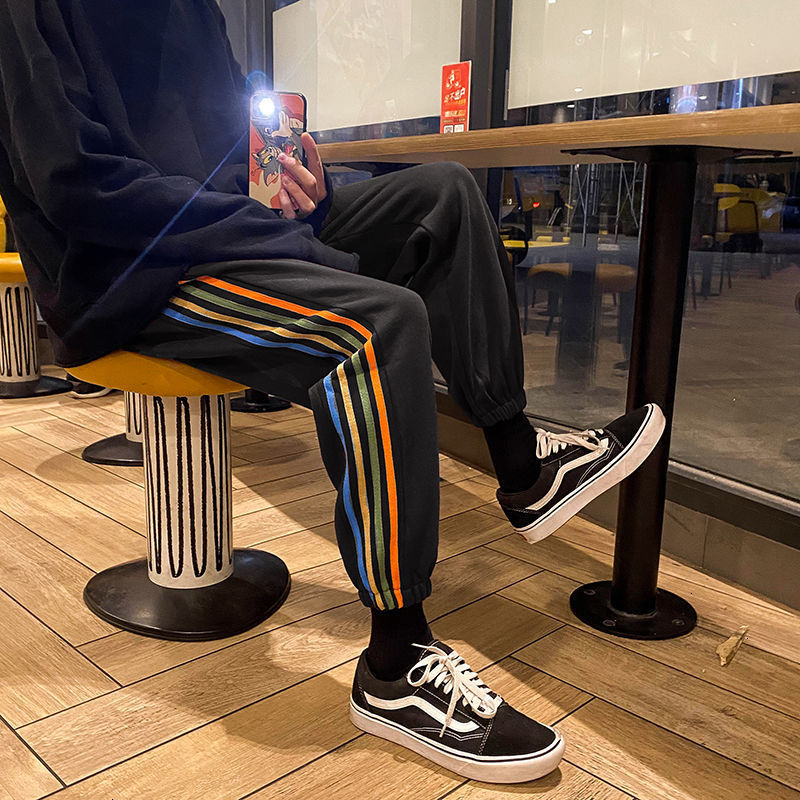 2021 Men's Thicken Warm Striped Autumn Winter New Woman Harajuku Fashion Straight Male Vintage Trousers Pants Lhv6, Black
2021 Men's Thicken Warm Striped Autumn Winter New Woman Harajuku Fashion Straight Male Vintage Trousers Pants Lhv6, Black