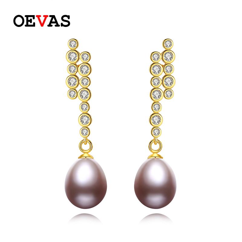 OEVAS 100% 925 Sterling Silver Freshwater Pearl Drop Earrings Sparkling Zircon Tassel Wedding Party Bride Band Fine Jewelry Gift
OEVAS 100% 925 Sterling Silver Freshwater Pearl Drop Earrings Sparkling Zircon Tassel Wedding Party Bride Band Fine Jewelry Gift