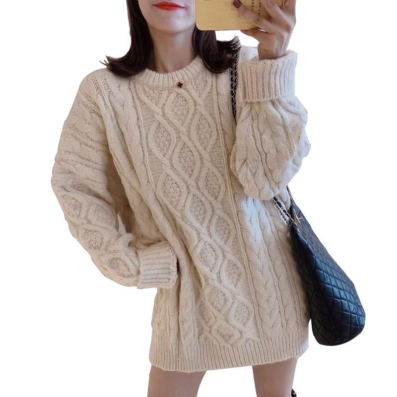 Korean Fashion Women Sweater 2020 Autumn Winter Long Style Knitted Pullover Female Casual O-neck Thick Jumper Tops, Green
Korean Fashion Women Sweater 2020 Autumn Winter Long Style Knitted Pullover Female Casual O-neck Thick Jumper Tops, Green