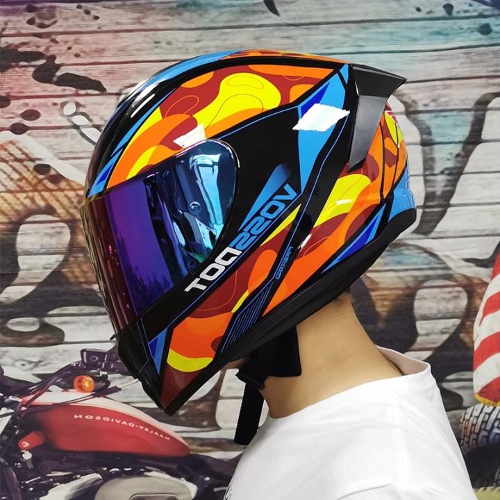 Casco de motocicleta de cara completa, Doble espejo, para deportes motocicleta, modem, A1
Casco de motocicleta de cara completa, Doble espejo, para deportes motocicleta, modem, A1