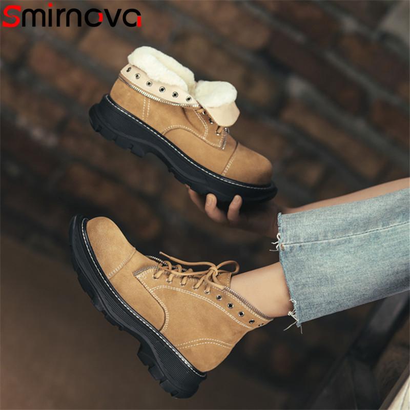 Smirnova Snow Boots 2021 Newest Winter Shoes Suede Leather Wool Warm Casual Shoes Comfortable Fashion Ankle Boots Women, Black
Smirnova Snow Boots 2021 Newest Winter Shoes Suede Leather Wool Warm Casual Shoes Comfortable Fashion Ankle Boots Women, Black