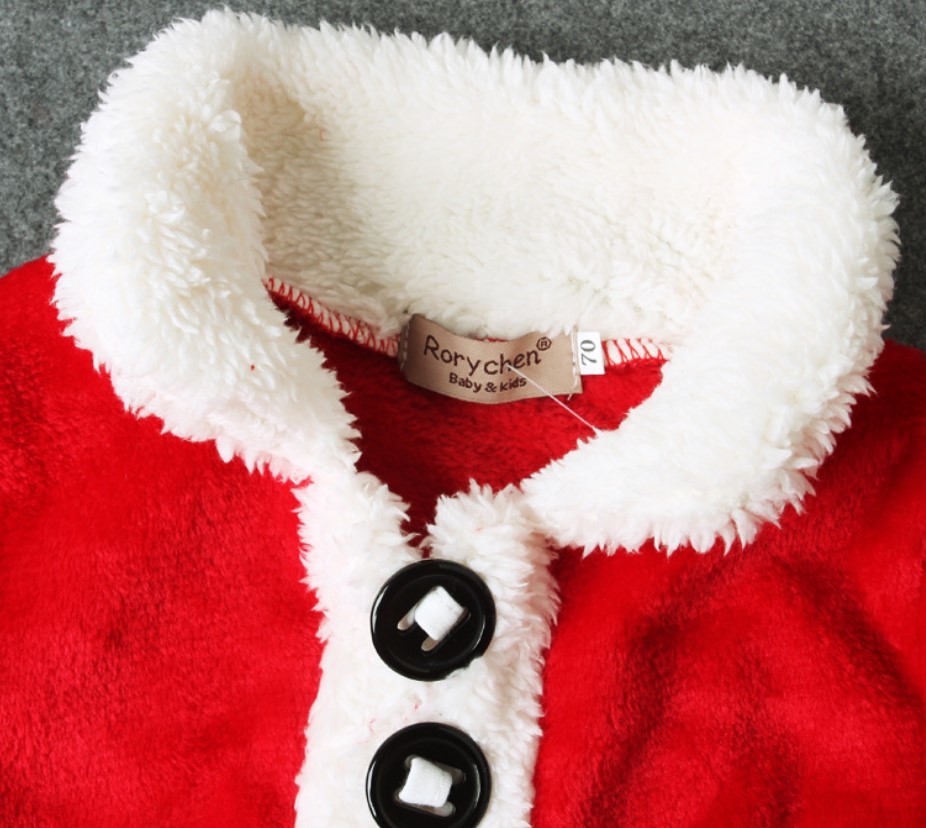 Children's Christmas clothing; suitable for long sleeve boys and girls; role playing Santa Claus clothing; lovely baby clothes;X1019
