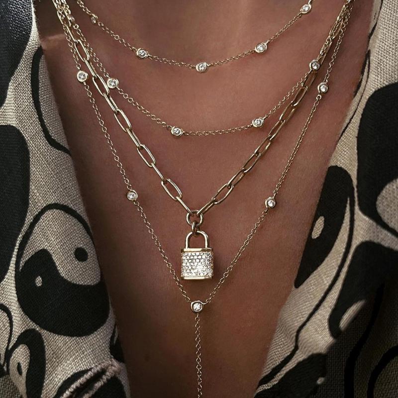 Chains Letter Initial Crystal Pendant Double Layer Necklace Silver Color Tennis Chain Choker Female Fashion Statement Jewelry
Chains Letter Initial Crystal Pendant Double Layer Necklace Silver Color Tennis Chain Choker Female Fashion Statement Jewelry