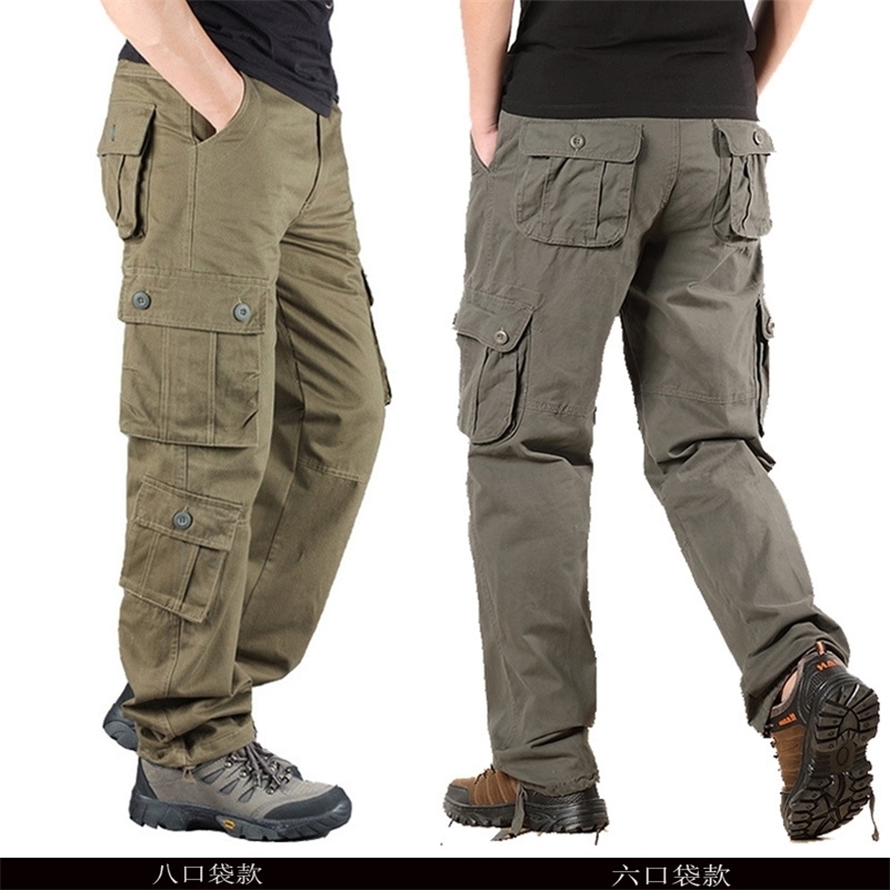 

Tactical Pants Army Male Camo Jogger Plus Size Cotton Trousers Many Pocket Zip Military Style Camouflage Black Men's Cargo Pants 201110, 006 c