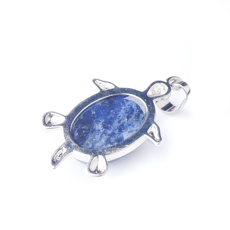 WOJIAER Natural Tigers Eye Agate Stone Tiny Turtle Pendants Necklaces Reiki Lucky Animal Sea Charm Jewelry for Women BE910