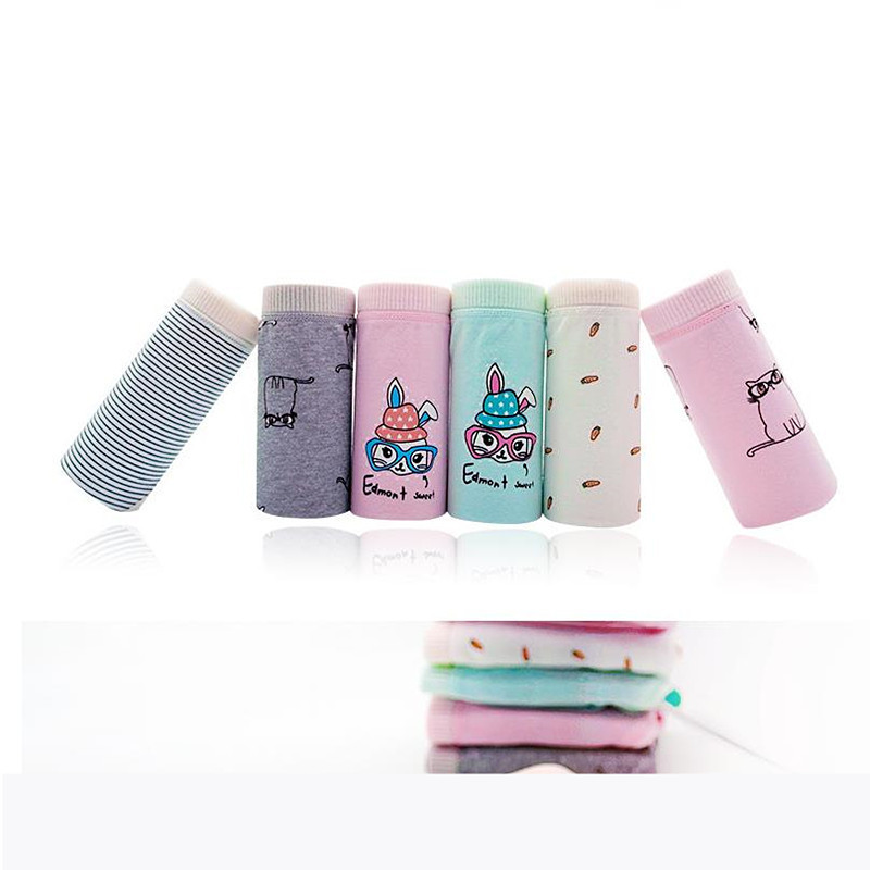 3pcs/lot Leak Proof Menstrual Period Panties Women Leakproof Cotton Physiological Underwear Ladies Cartoon Print Briefs Girl 201112