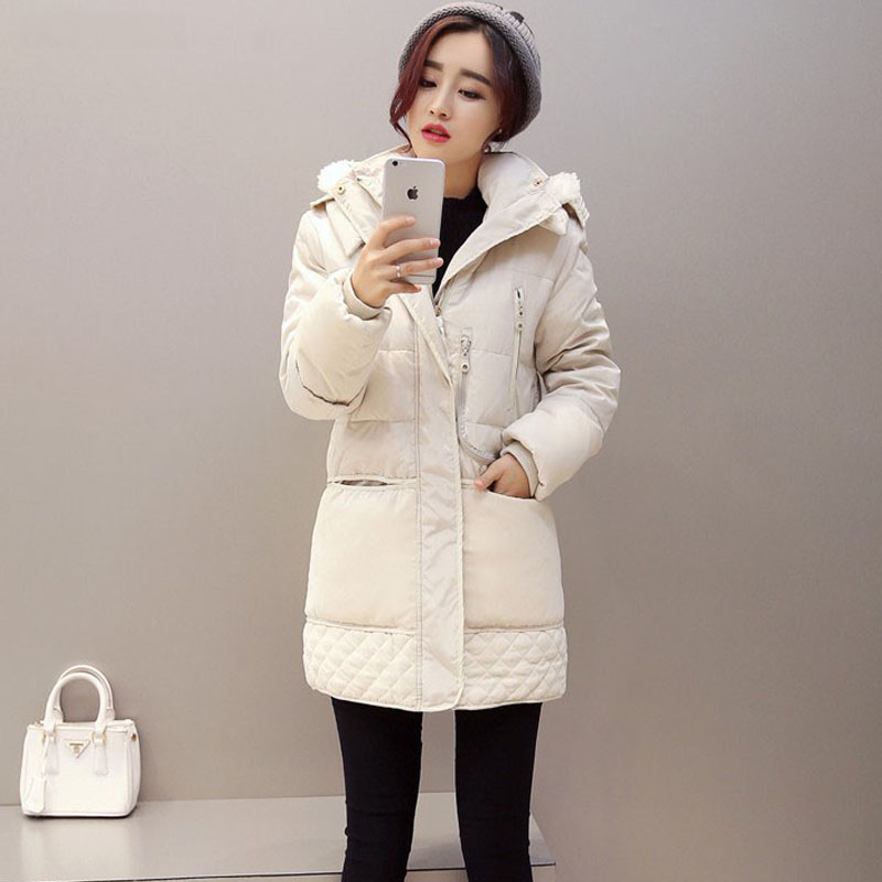 Ftlzz 2019 Winter Women's Jackets Cotton Coat Padded Long Slim Hooded Parkas Female Plus Size Warm Wool Jacket Outwear Clothing T200319