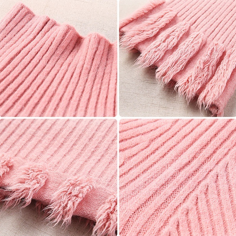 Women's Sweater Tassel Long Sleeve High Collar Pullover Wear Autumn New Korean Version of Loose Thick Sweater Tops GD139 201023