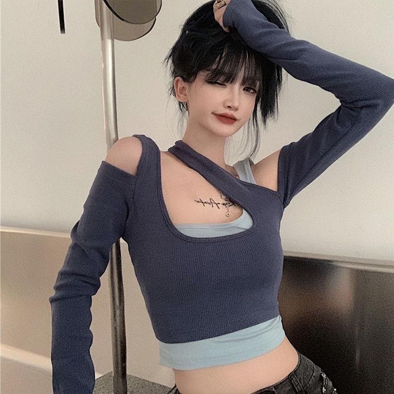 Long Sleeve Women Crop Top Gothic Punk Sexy Short Top Bodycon Female Autumn Streetwear Tshirt 2021 Spring Autumn T40, Black
Long Sleeve Women Crop Top Gothic Punk Sexy Short Top Bodycon Female Autumn Streetwear Tshirt 2021 Spring Autumn T40, Black
