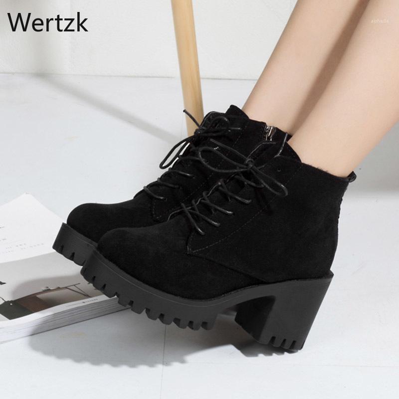 Matte boots High Heels Lace Up Ankle Boots For Women Shoes Black Platform Boot botines mujer 2020 Winter botines A3481
Matte boots High Heels Lace Up Ankle Boots For Women Shoes Black Platform Boot botines mujer 2020 Winter botines A3481