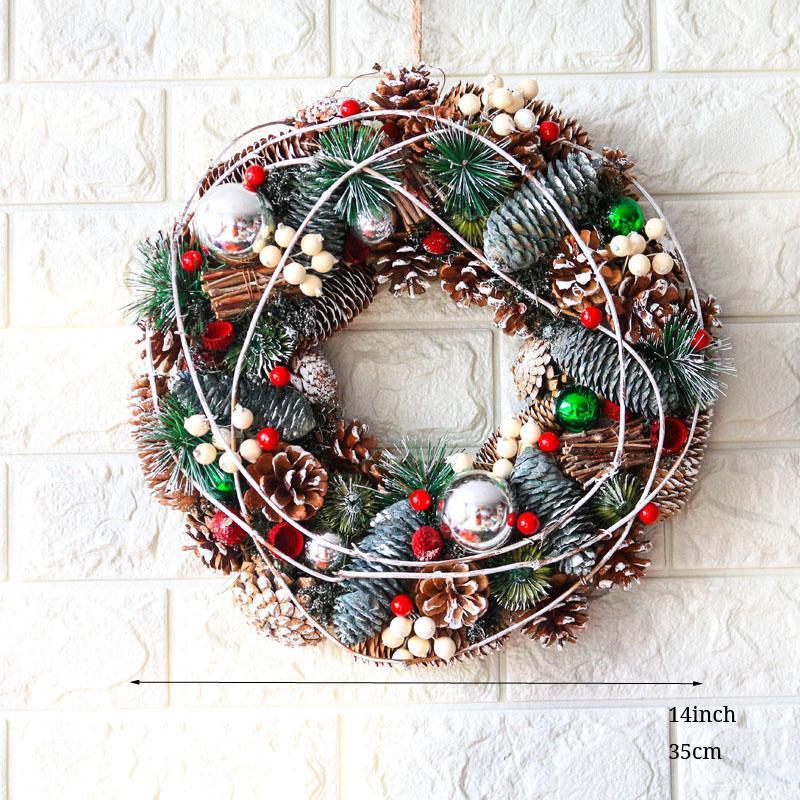 2020 Rattan Christmas Wreath Wedding Home Decorations New Year Door Hangings Navidad Natal Decors Winter Snow Rustic Decoration1, Deep pink
2020 Rattan Christmas Wreath Wedding Home Decorations New Year Door Hangings Navidad Natal Decors Winter Snow Rustic Decoration1, Deep pink