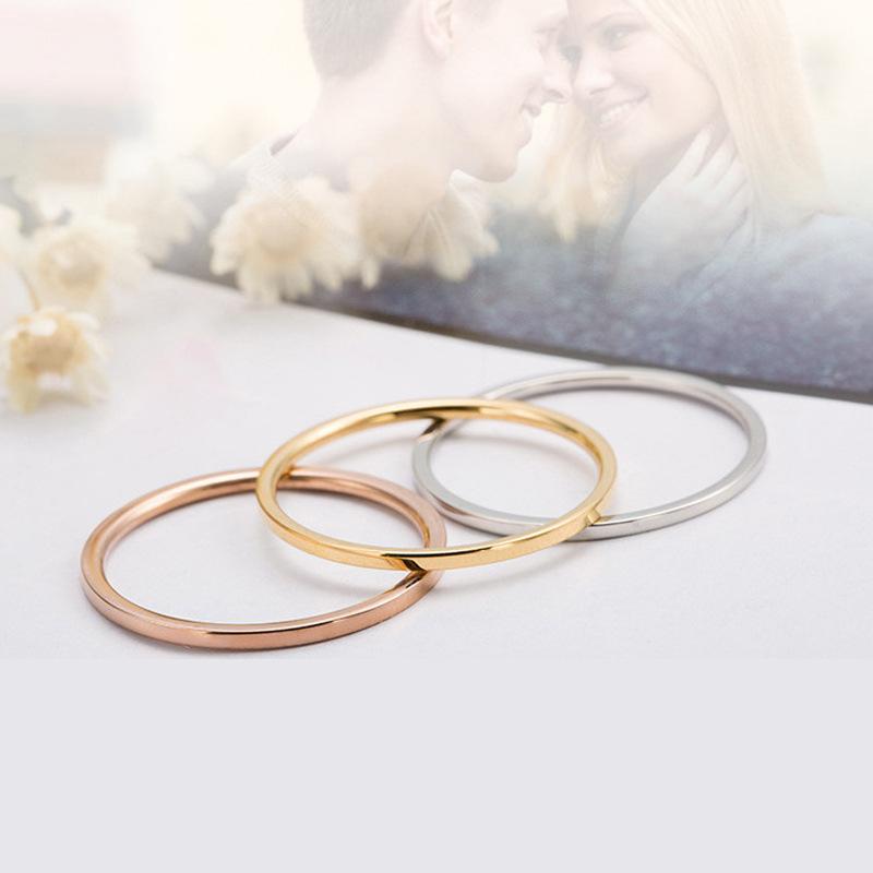 Rings for Women Titanium Steel Rose Gold Color Korean Jewelry Men Simple Wedding Couple Tail Width 1mm Stackable Thin Circle
Rings for Women Titanium Steel Rose Gold Color Korean Jewelry Men Simple Wedding Couple Tail Width 1mm Stackable Thin Circle