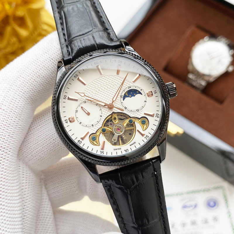 luxury Mens Watches Top brand mechanical automatic movement Men Designer moon phase Watch Genuine Leather Waterproof man Wristwatches Valentine Father's Day Gift
luxury Mens Watches Top brand mechanical automatic movement Men Designer moon phase Watch Genuine Leather Waterproof man Wristwatches Valentine Father's Day Gift