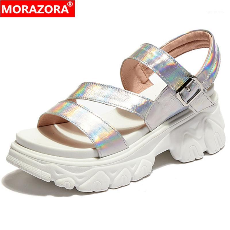 MORAZORA 2020 new fashion flat platform sandals women genuine leather casual shoes buckle comfortable summer sandals woman1, Gold
MORAZORA 2020 new fashion flat platform sandals women genuine leather casual shoes buckle comfortable summer sandals woman1, Gold