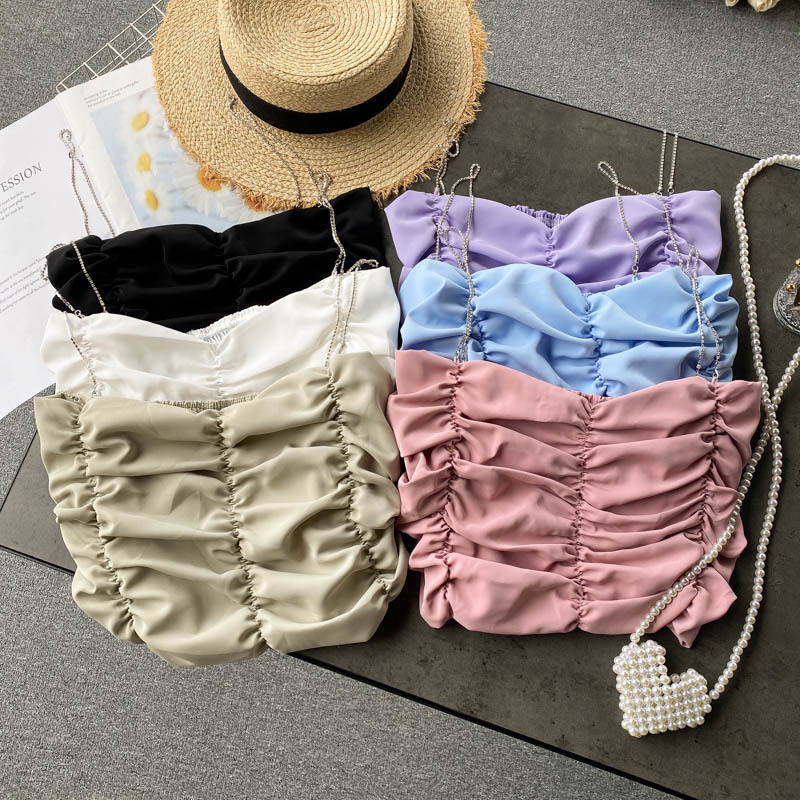 2021 New Female singiny slingshot sexy summer blouse no back slash elastic neck ruched short fashion shirts streetweare tops JBEE, Blue
2021 New Female singiny slingshot sexy summer blouse no back slash elastic neck ruched short fashion shirts streetweare tops JBEE, Blue