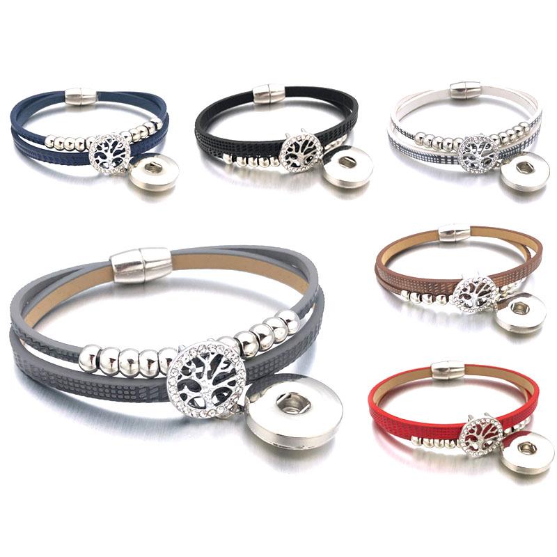 Hot Magnet Tree Of Life 324 Crystal Pu Leather 18mm Snap Button Charm Bracelet Bangle Jewelry For Women Teenagers Gift
Hot Magnet Tree Of Life 324 Crystal Pu Leather 18mm Snap Button Charm Bracelet Bangle Jewelry For Women Teenagers Gift