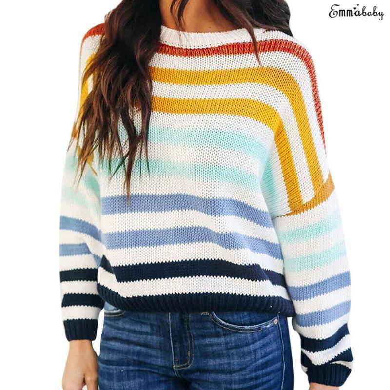 Women' Japanese Harajuku Cute Sweet Rainbow Stripe Loose Long Sleeve Sweater Female Korean Kawaii Knitted Jumper And Pullover1, As pic
Women' Japanese Harajuku Cute Sweet Rainbow Stripe Loose Long Sleeve Sweater Female Korean Kawaii Knitted Jumper And Pullover1, As pic