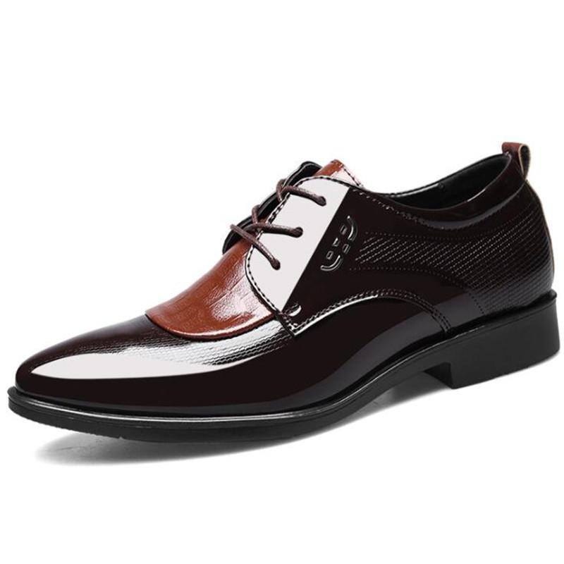 British Style Men's Business Dress Shoes Pointy Leather Formal Office Men Shoes Fashion Wedding Male Footwear Big Size 38-48, Black
British Style Men's Business Dress Shoes Pointy Leather Formal Office Men Shoes Fashion Wedding Male Footwear Big Size 38-48, Black