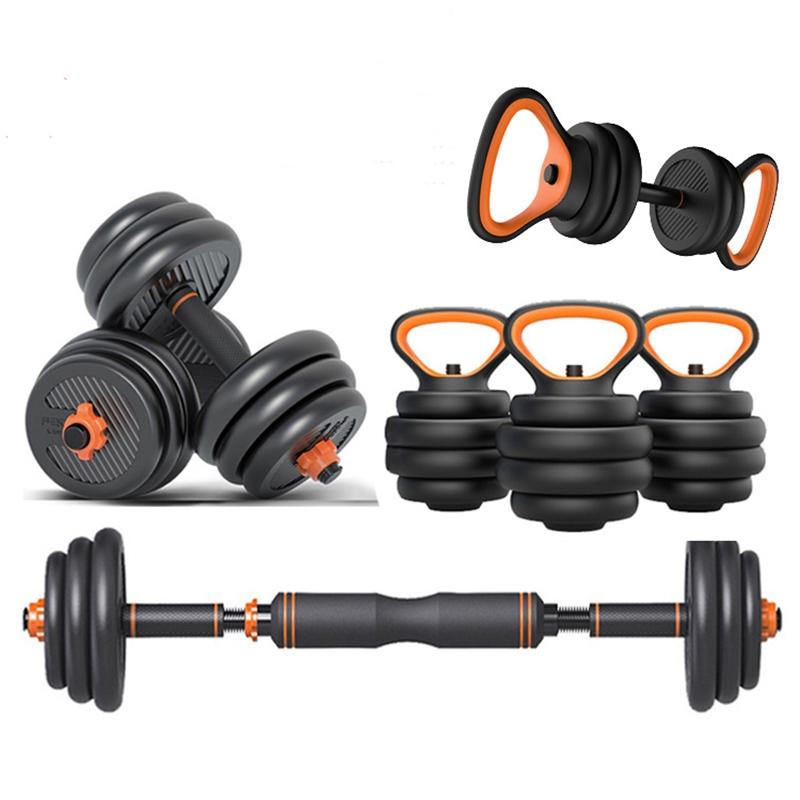 

Adjustable Dumbbell Set Barbell Kettlebell Workout Weights Weight Lifting Muscle Exercise Gym Fitness Equipment, Black