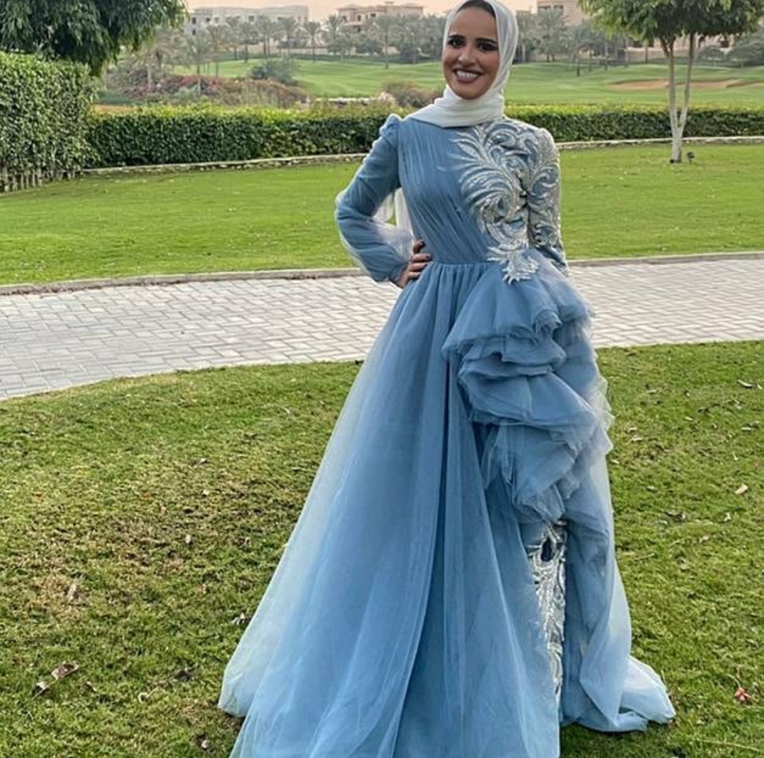 2020 Muslim Prom Dresses Lace Sequined Long Sleeve Pleats High Collar Party Evening Gowns vestido de novia Celebrity Dress
