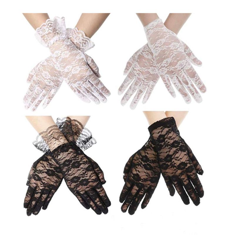 Black White Short Wrist Gloves Lace Finger Formal Accessory Glove For Women Host Party Decorations
Black White Short Wrist Gloves Lace Finger Formal Accessory Glove For Women Host Party Decorations