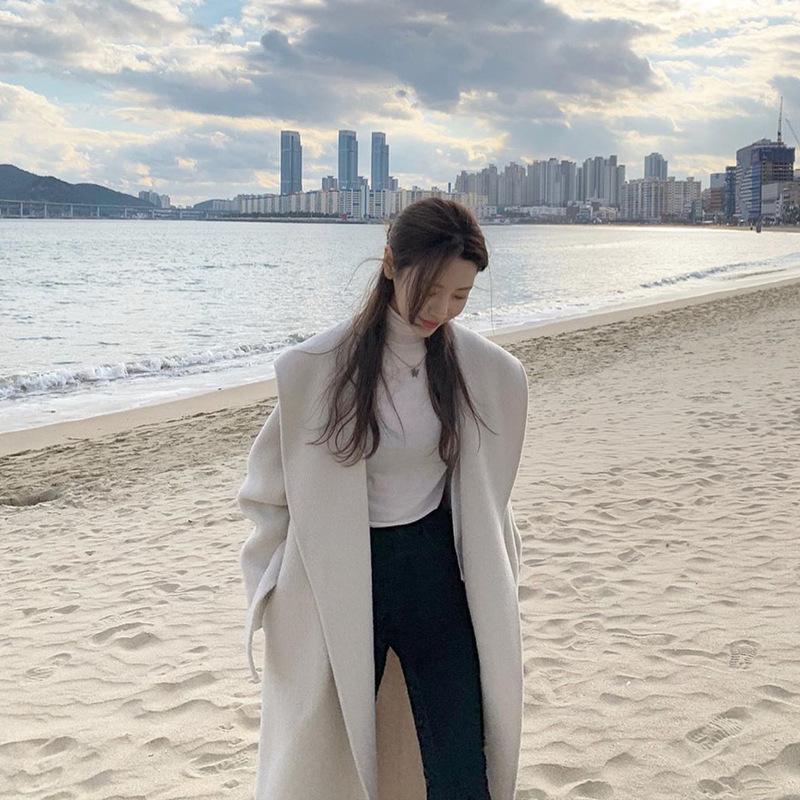 Autumn and winter 2020 new double face woolen cashmere coat women's long white waisted hooded woolen overcoat
Autumn and winter 2020 new double face woolen cashmere coat women's long white waisted hooded woolen overcoat