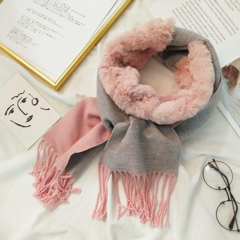 Women Thick Scarf Autumn and Winter Keep Warm Pure Color Two-Color Dual-Use Scarf Korean Style All-Matching New Product Thick 
Women Thick Scarf Autumn and Winter Keep Warm Pure Color Two-Color Dual-Use Scarf Korean Style All-Matching New Product Thick