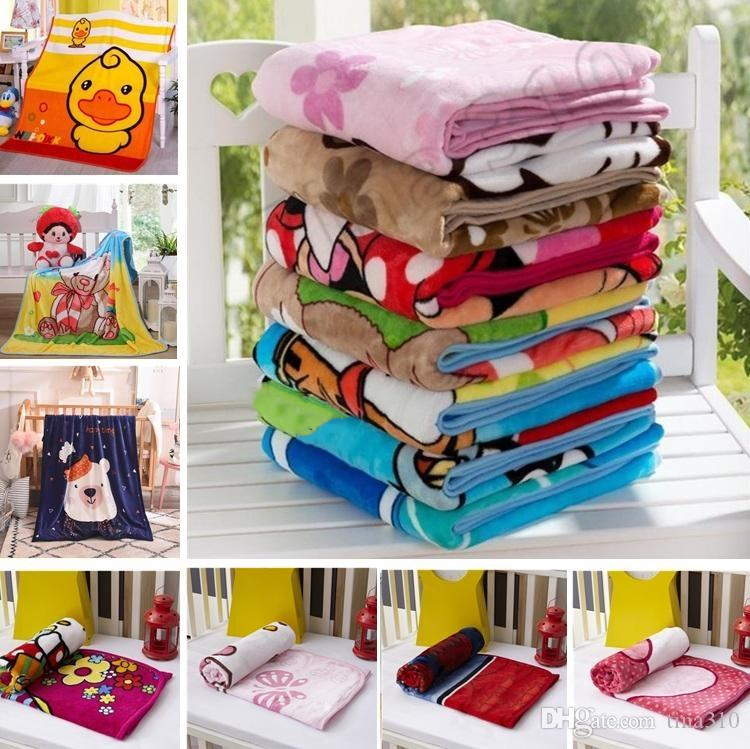 

New Kids Blankets Flannel duck/bear/cat/dog Warm cartoon Blankets Smooth Flannel Blankets Baby Beddings Swaddling Blanket 1.0*1.4M