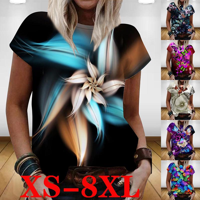 Women's T-Shirt 2022 Summer Loose Top Short-sleeved Plus Size Ladies Fashion Casual Shirt Women, White
Women's T-Shirt 2022 Summer Loose Top Short-sleeved Plus Size Ladies Fashion Casual Shirt Women, White