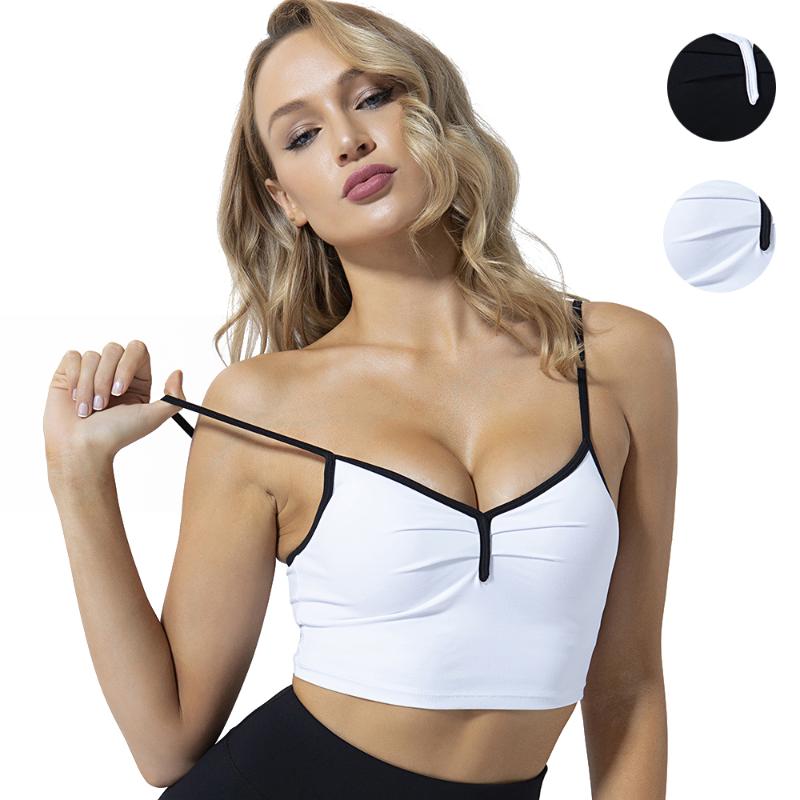 Sports Bra Fashion Color Blocking Straps Shockproof Pullover 8515 Yoga Fitness Underwear, Black
Sports Bra Fashion Color Blocking Straps Shockproof Pullover 8515 Yoga Fitness Underwear, Black
