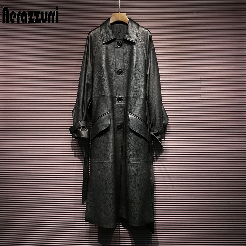 Nerazzurri Long soft ruffle faux leather trench coat for women raglan sleeve sashes Plus size clothing for women 4xl 5xl 6xl 7xl 210201, Black
Nerazzurri Long soft ruffle faux leather trench coat for women raglan sleeve sashes Plus size clothing for women 4xl 5xl 6xl 7xl 210201, Black