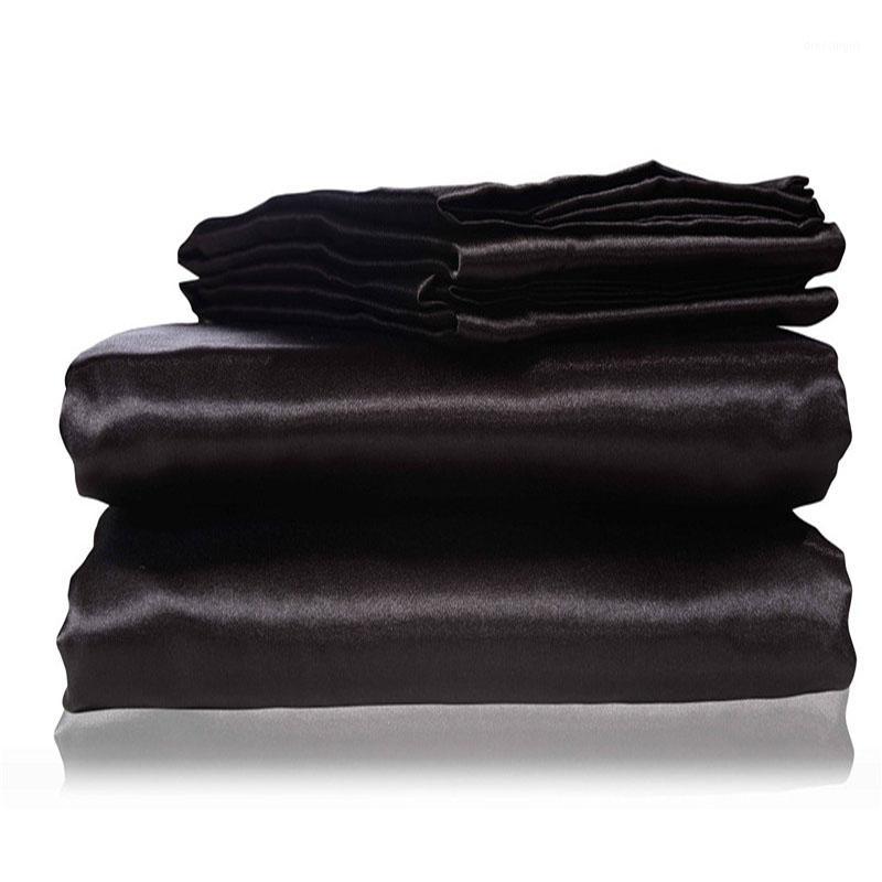 2017 new silk Flat Sheet Fitted Sheet Pillow Cases Full Queen King Sizes Nestl Bedding Set with Deep Pocket Black1, Such as pictures
2017 new silk Flat Sheet Fitted Sheet Pillow Cases Full Queen King Sizes Nestl Bedding Set with Deep Pocket Black1, Such as pictures