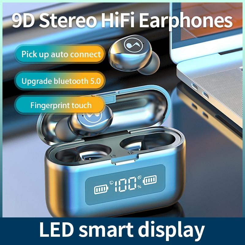 Bluetooth Earphone Press Earphones Wireless Headphones Bluetooth TWS F9 Earbuds Sports 8D Stereo Headset, Black
Bluetooth Earphone Press Earphones Wireless Headphones Bluetooth TWS F9 Earbuds Sports 8D Stereo Headset, Black